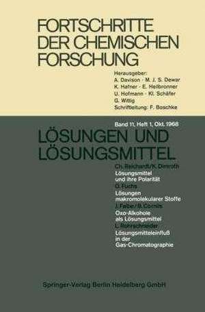 Fortschritte der chemischen Forschung de F. G. Fischer