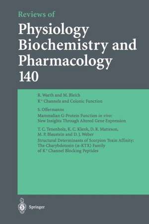 Reviews of Physiology, Biochemistry and Pharmacology de M. P. Blaustein