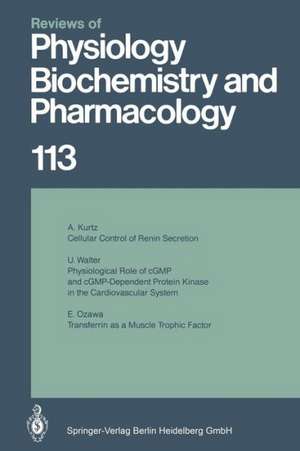 Reviews of Physiology, Biochemistry and Pharmacology de M. P. Blaustein