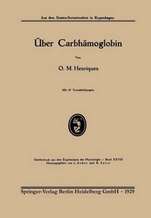 Über Carbhämoglobin de O. M. Henriques