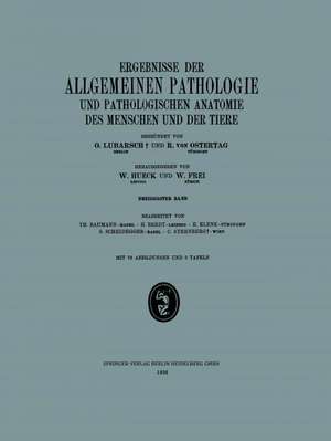 Ergebnisse der Allgemeinen Pathologie und Pathologischen Anatomie des Menschen und der Tiere: Dreissigster Band de Th. Baumann