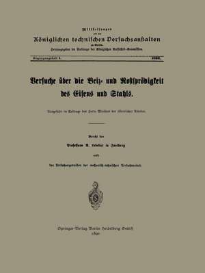 Versuche über die Beiz- und Rostsprödigkeit des Eisens und Stahls: Ausgeführt im Auftrage des Herrn Ministers der öffentlichen Arbeiten de Adolf Ledebur