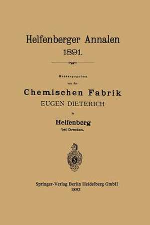 Helfenberger Annalen 1891 de Eugen Dieterich