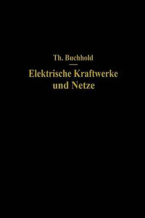 Elektrische Kraftwerke und Netze de Theodor Buchhold