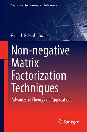 Non-negative Matrix Factorization Techniques: Advances in Theory and Applications de Ganesh R. Naik