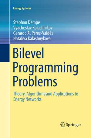 Bilevel Programming Problems: Theory, Algorithms and Applications to Energy Networks de Stephan Dempe