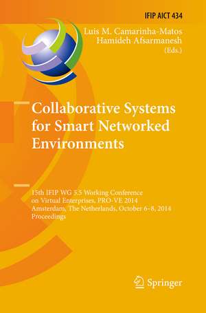 Collaborative Systems for Smart Networked Environments de Luis M. Camarinha-Matos