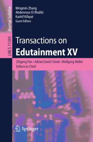 Transactions on Edutainment XV de Zhigeng Pan