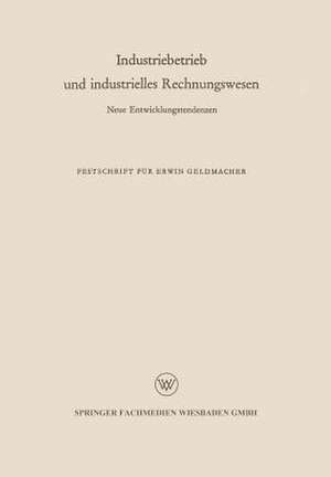 Industriebetrieb und industrielles Rechnungswesen: Neue Entwicklungstendenz de Erwin Geldmacher