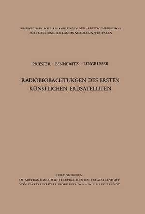 Radiobeobachtungen des ersten künstlichen Erdsatelliten de Wolfgang Priester