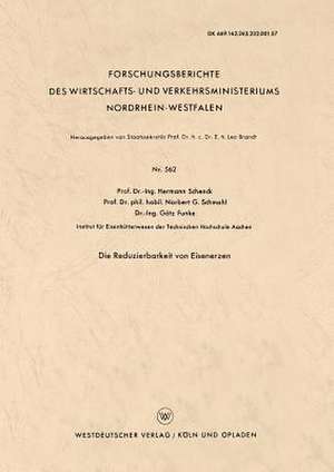 Die Reduzierbarkeit von Eisenerzen de Hermann Schenck