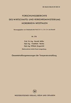 Gesamtstrahlungsmessungen der Temperaturstrahlung de Harald Müller