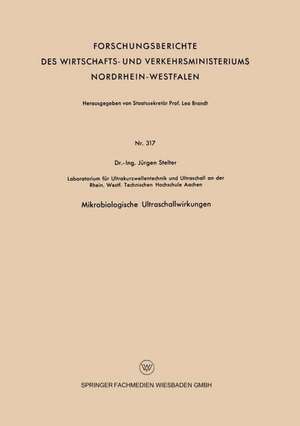 Mikrobiologische Ultraschallwirkungen de Jürgen Stelter