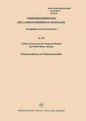 Weiterentwicklung von Friktionswerkstoffen de Ludwig Martin