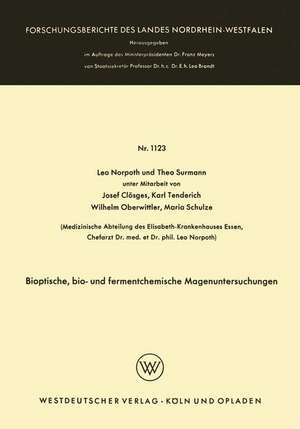 Bioptische, bio- und fermentchemische Magenuntersuchungen de Leo Norpoth