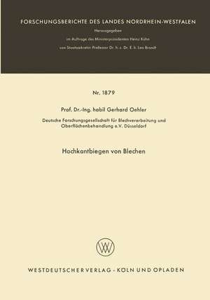 Hochkantbiegen von Blechen de Gerhard Oehler