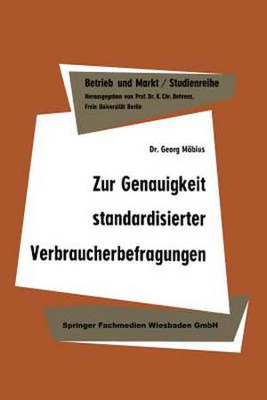 Zur Genauigkeit standardisierter Verbraucherbefragungen de Georg Möbius