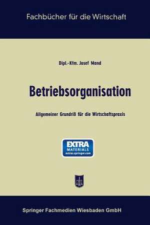 Betriebsorganisation: Allgemeiner Grundriß für die Wirtschaftspraxis de Josef Mand