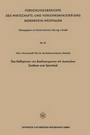 Das Naßspinnen von Bastfasergarnen mit chemischen Zusätzen zum Spinnbad de L. Brandt