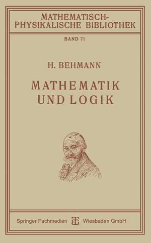 Mathematik und Logik de Heinrich Behmann