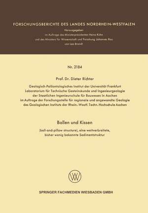 Ballen und Kissen: (ball-and-pillow structure), eine weitverbreitete, bisher wenig bekannte Sedimentstruktur de Dieter Richter