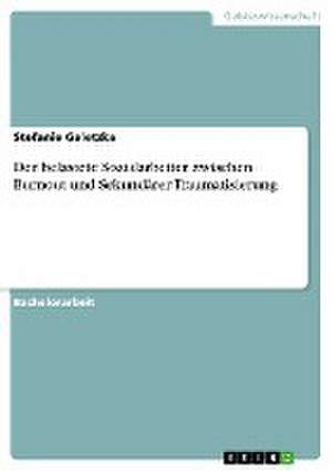 Der belastete Sozialarbeiter zwischen Burnout und Sekundärer Traumatisierung de Stefanie Galetzka