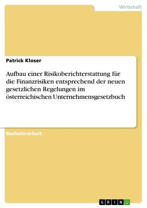 Aufbau einer Risikoberichterstattung für die Finanzrisiken entsprechend der neuen gesetzlichen Regelungen im österreichischen Unternehmensgesetzbuch de Patrick Kloser