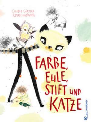 Farbe, Eule, Stift und Katze de Claudia Gürtler