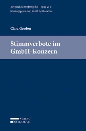 Stimmverbote im GmbH-Konzern de Clara Gordon