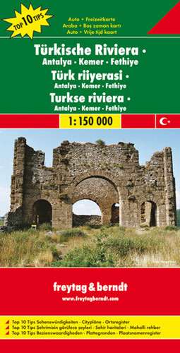 Türkische Riviera 1 : 150 000. Auto- und Freizeitkarte