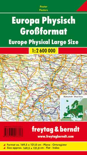 Europa physisch Großformat 1 : 2 600 000