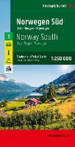 Norwegen Süd, Straßen- und Freizeitkarte 1:250.000, freytag & berndt de Freytag & Berndt