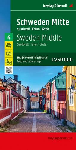 Schweden Mitte, Straßen- und Freizeitkarte 1:250.000, freytag & berndt de Freytag & Berndt