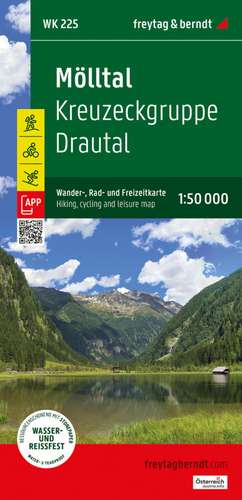 Mölltal, Wander-, Rad- und Freizeitkarte 1:50.000, freytag & berndt, WK 225 de Freytag & Berndt