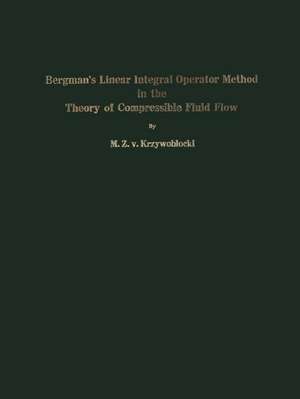 Bergman’s Linear Integral Operator Method in the Theory of Compressible Fluid Flow de P. Davis