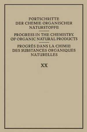 Fortschritte der Chemie Organischer Naturstoffe / Progress in the Chemistry of Organic Natural Products / Progrès dans la Chimie des Substances Organiques Naturelles de L. Zechmeister