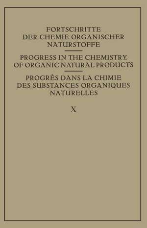 Fortschritte der Chemie Organischer Naturstoffe / Progress in the Chemistry of Organic Natural Products / Progres dans La Chimie des Substances Organiques Naturelles de K. Alder