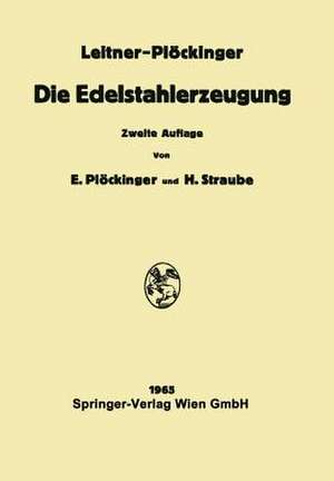 Die Edelstahlerzeugung: Schmelzen, Gießen, Prüfen de Erwin Plöckinger