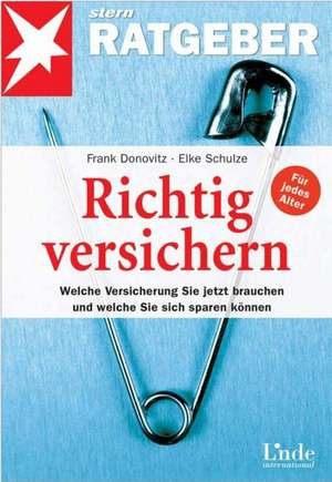 Richtig versichern de Frank Donovitz