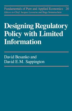 Designing Regulatory Policy de David Besanko