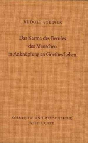 Das Karma des Berufes des Menschen in Anknüpfung an Goethes Leben de Rudolf Steiner