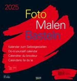 Foto-Malen-Basteln Bastelkalender schwarz groß 2025 de Verlag Korsch