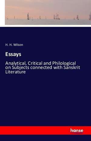 Essays de H. H. Wilson