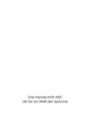 Das Handschrift-Abc de Susanne Dorendorff