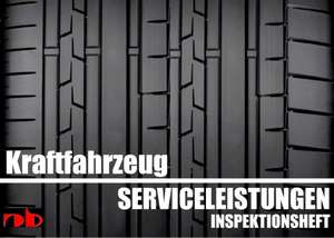 KFZ Serviceheft Scheckheft Inspektionsheft Wartungsheft - Car inspection booklet de Uwe H. Sültz