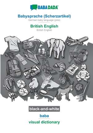 BABADADA black-and-white, Babysprache (Scherzartikel) - British English, baba - visual dictionary de Babadada Gmbh