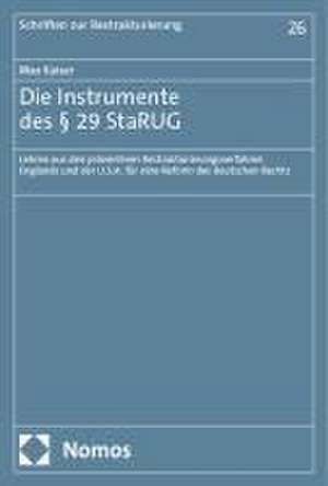 Die Instrumente des § 29 StaRUG de Max Kaiser