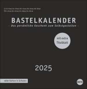 Premium-Bastelkalender schwarz groß 2025