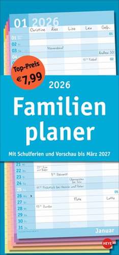 Basic Familienplaner 2026 de Heye