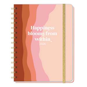 Happiness blooms from within Spiral-Kalenderbuch A5 2026 de |Heye